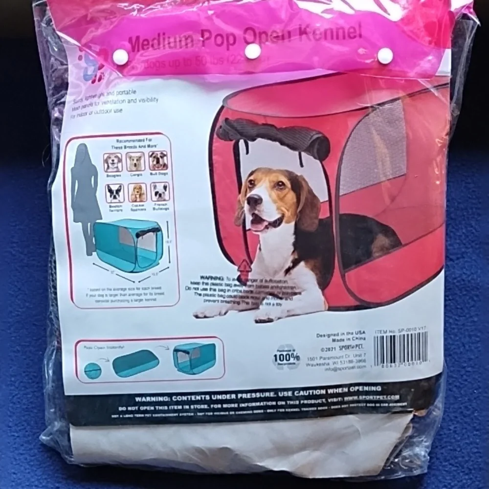 Pets 🐶🐕 medium pop up kennel